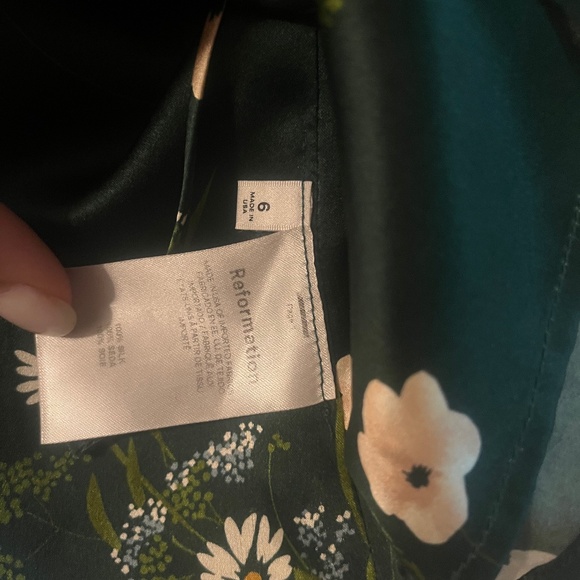 Reformation Silk Green Printed Camisole Top - Picture 6 of 6